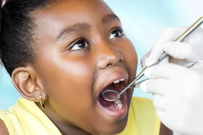 young girl getting a dental checkup at Southview Dental Care