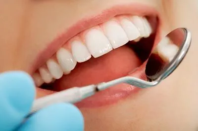 closeup of a patient getting a dental checkup at Southview Dental Care